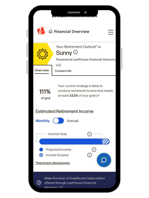 Transamerica retirement plan mobile screen
